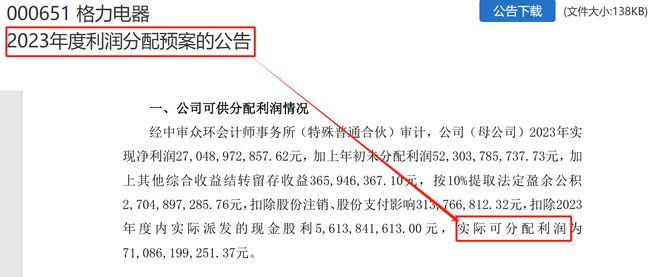 格力600多亿可分配利润PK美的和海尔的
